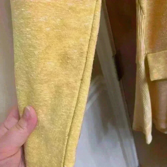 Hailey & Co. Faded Yellow Sweater with Yellow Striped Undershirt Peplum Size S - Picture 6 of 8